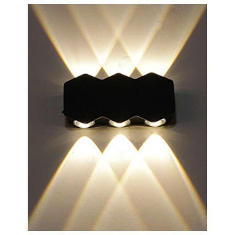 foto del prodotto lampada da parete per esterni a led da 6 pezzi lampada da parete a led impermeabile per interni ed esterni luce bianca calda per patio
