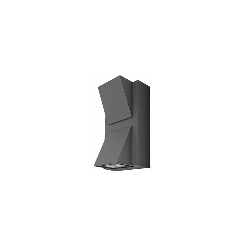foto del prodotto lampada da parete per esterni a led di lusso ip54 matel trapezio 6w freddo