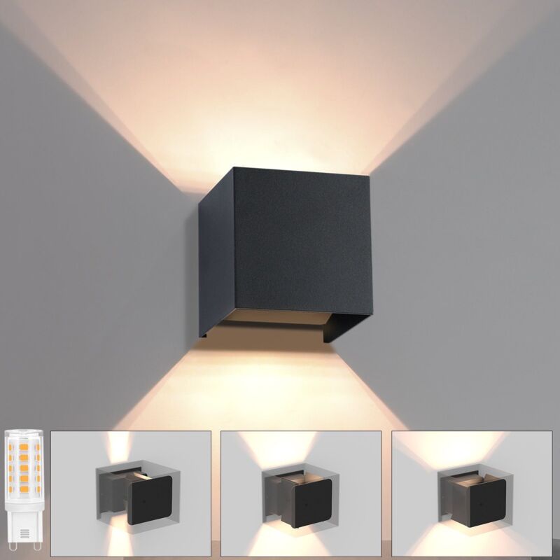 foto del prodotto lampada da parete per esterni a led gbly lampada da parete per esterni per interni nera lampada da parete moderna lampada da esterno ip65 lampada da