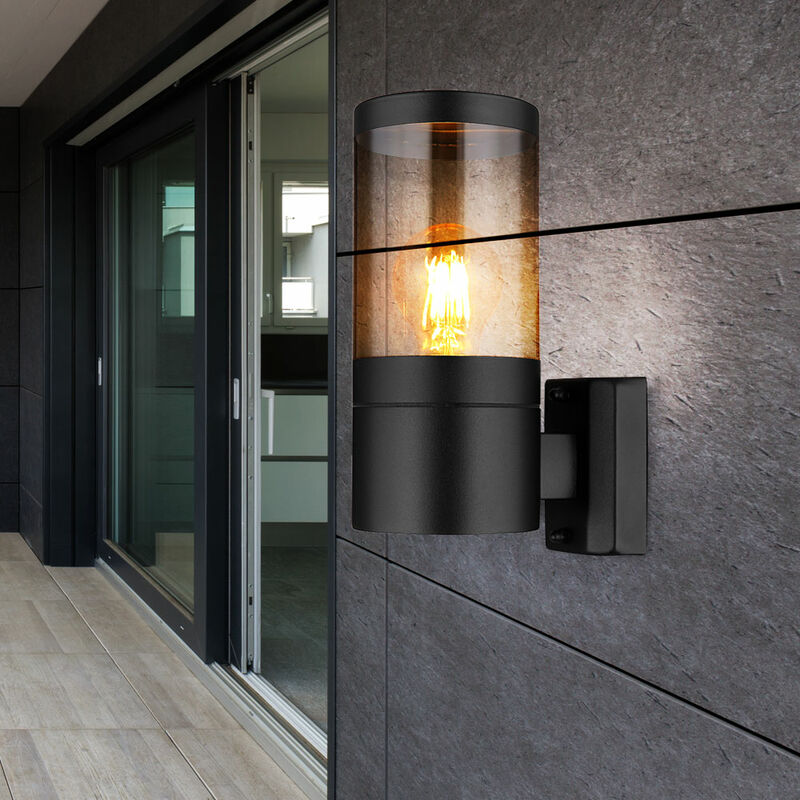 foto del prodotto lampada da parete per esterni a led in acciaio inox lampade da parete per esterni casa in acciaio inox, nero fumo, 7w 806lm bianco caldo, lxlxh