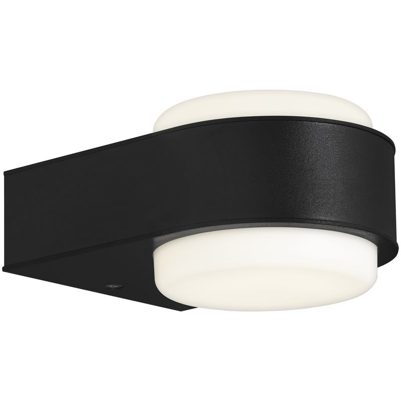 foto del prodotto lampada da parete per esterni a led up downlight 4000k nera 6,5w ip44 plastica briloner
