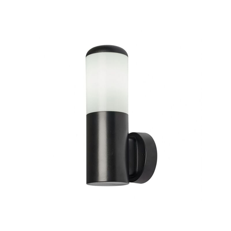 foto del prodotto lampada da parete per esterni azafran 1xe27 in policarbonato nero 19,6x9,1x13,4 cm ip44