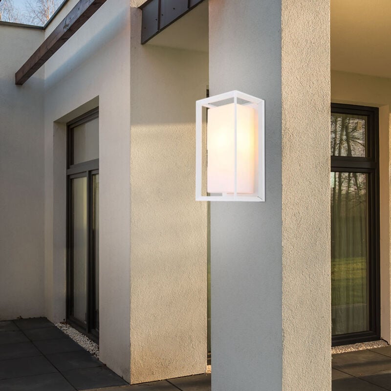 foto del prodotto lampada da parete per esterni lampada da parete per giardino luce da esterno casa luce da parete garage, ip44 bianco, 1x presa e27, lxlxh