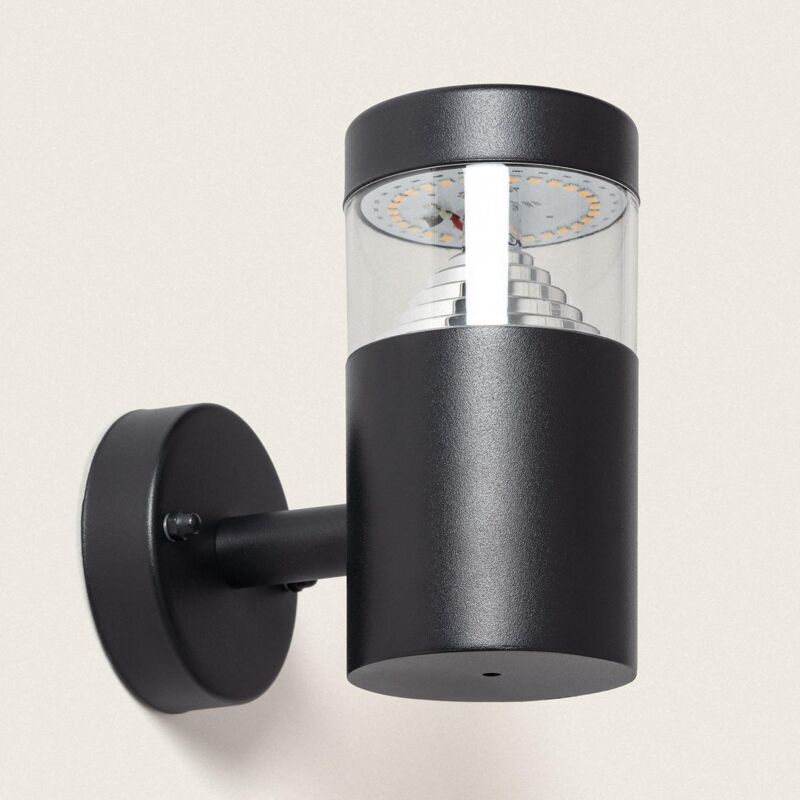 foto del prodotto lampada da parete per esterni led 5w acciaio inossidabile inti nera bianco caldo 3000k