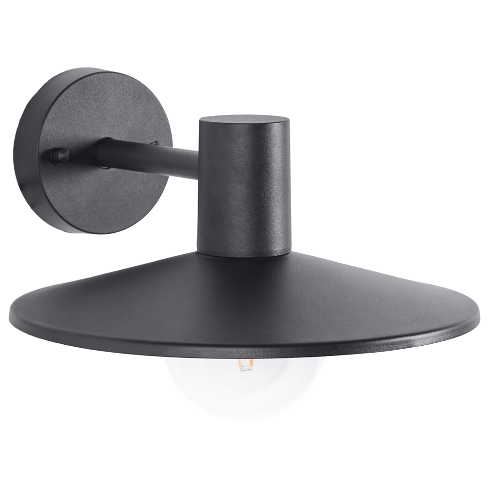 foto del prodotto lampada da parete per esterni sconce nere metallo alluminio materiale sintetico opaco design moderno giardino patio
