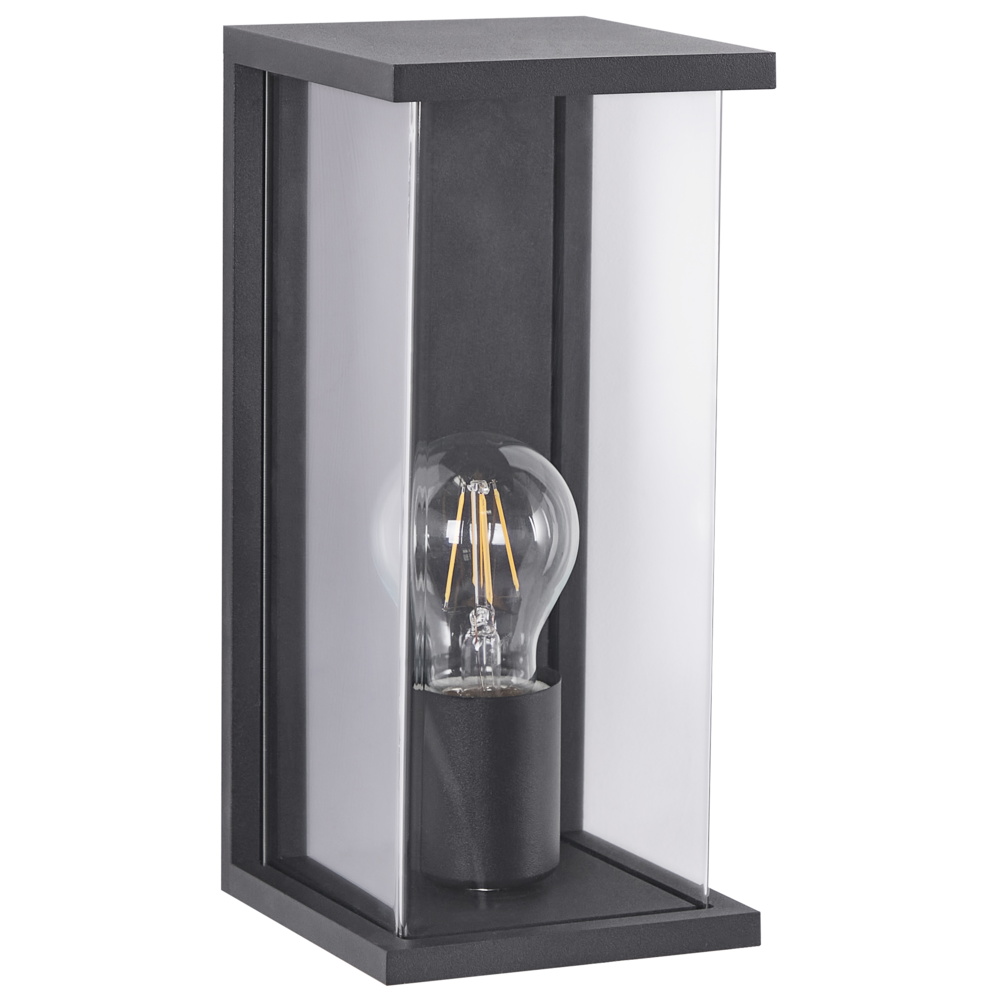 foto del prodotto lampada da parete per esterni sconce nere metallo alluminio materiale sintetico opaco design moderno giardino patio