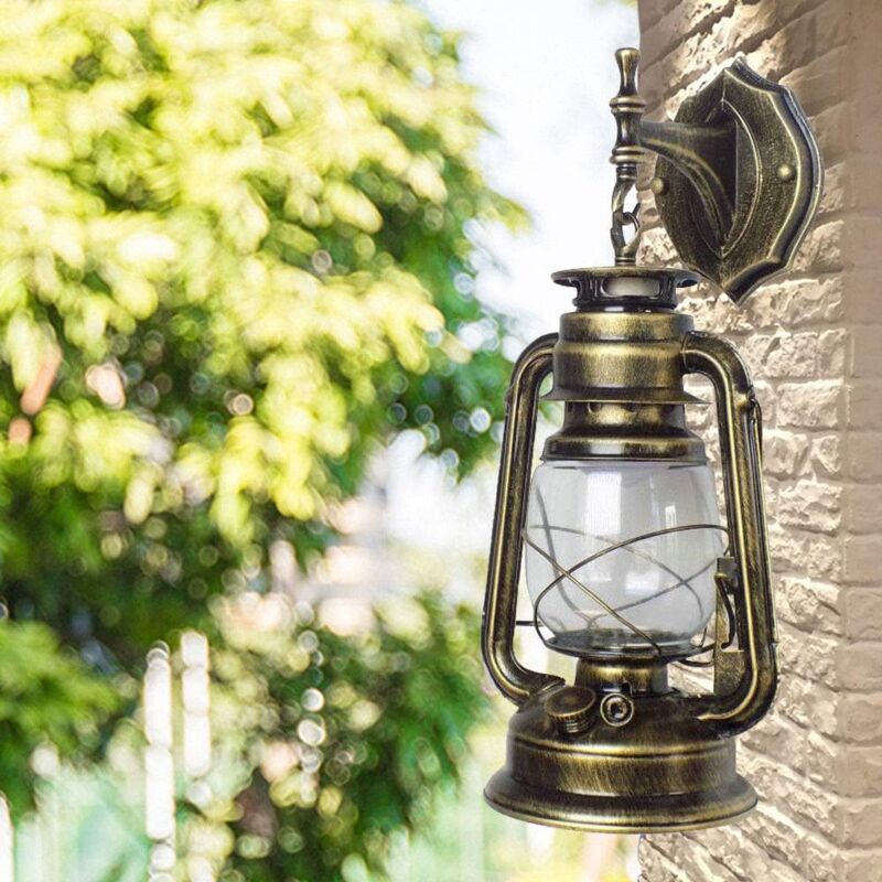 foto del prodotto lampada da parete per esterni, stile retr , in bronzo, per corridoi, ristoranti, hotel