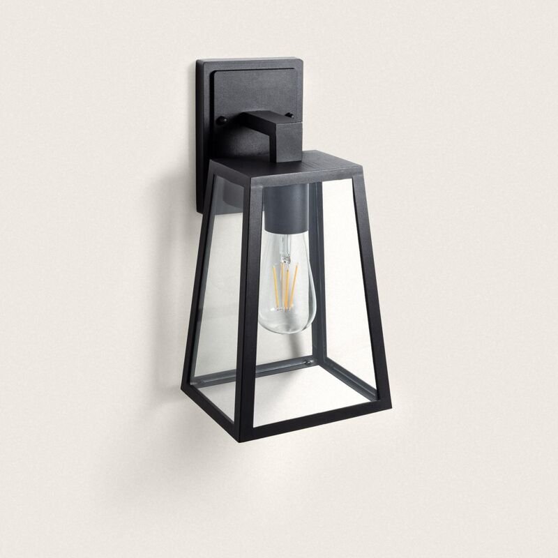 foto del prodotto lampada da parete per esterno alluminio e vetro karan nero