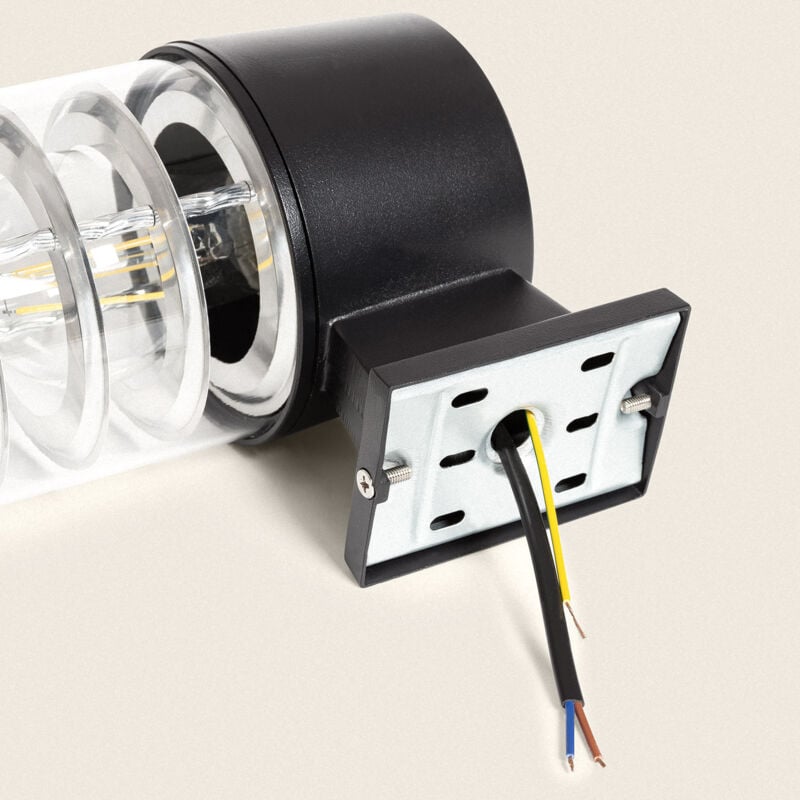 foto del prodotto lampada da parete per esterno alluminio haia nero