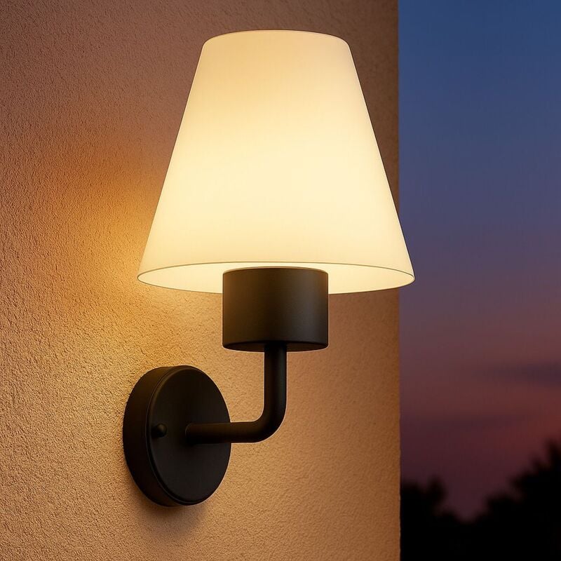 foto del prodotto lampada da parete per esterno e27 ip44 aura antracite