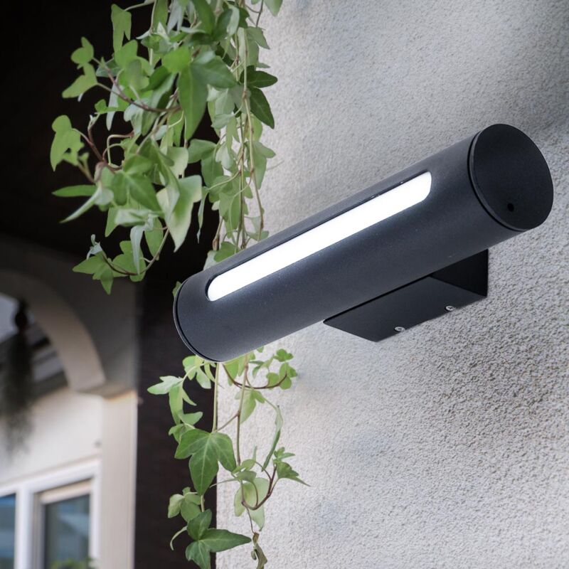 foto del prodotto lampada da parete per esterno lampada da parete lampada da esterno lampada balcone, metallo nero ip44 resistente agli spruzzi, 1x led 3 watt 250
