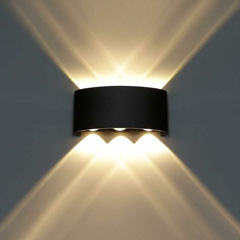 foto del prodotto lampada da parete per interni a led in alluminio da 6 w, lampada da parete moderna con effetti luminosi su e gi per soggiorno, camera da letto,