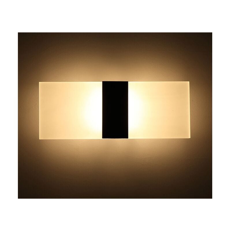 foto del prodotto lampada da parete per interni da 12 w, luce bianca nera spazzolata, lampada da parete per interni, ac 85 265 v , moderna luce da corridoio in