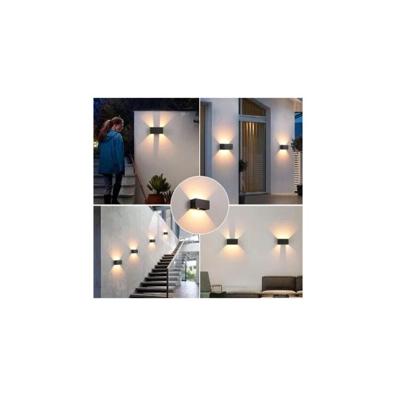 foto del prodotto lampada da parete per interni esterni con sensore di movimento, lampada da parete moderna a led da 24 w, lampada da parete impermeabile ip65, luce