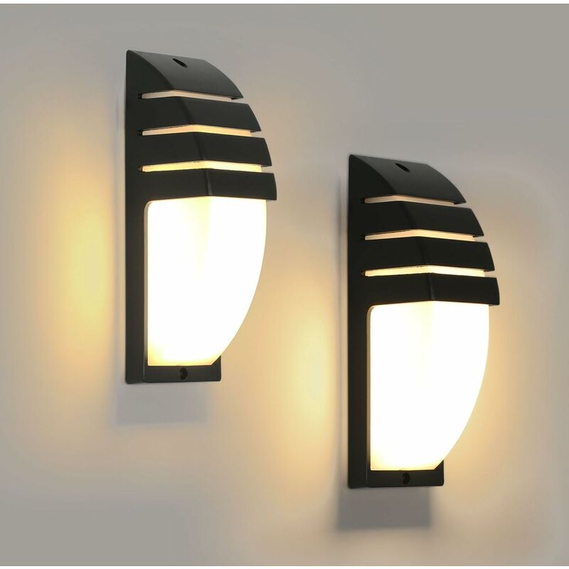 foto del prodotto lampada da parete per interni esterni, lampada da parete a led nera 12w 6000k bianco freddo, lampada da parete per esterni impermeabile ip65 per