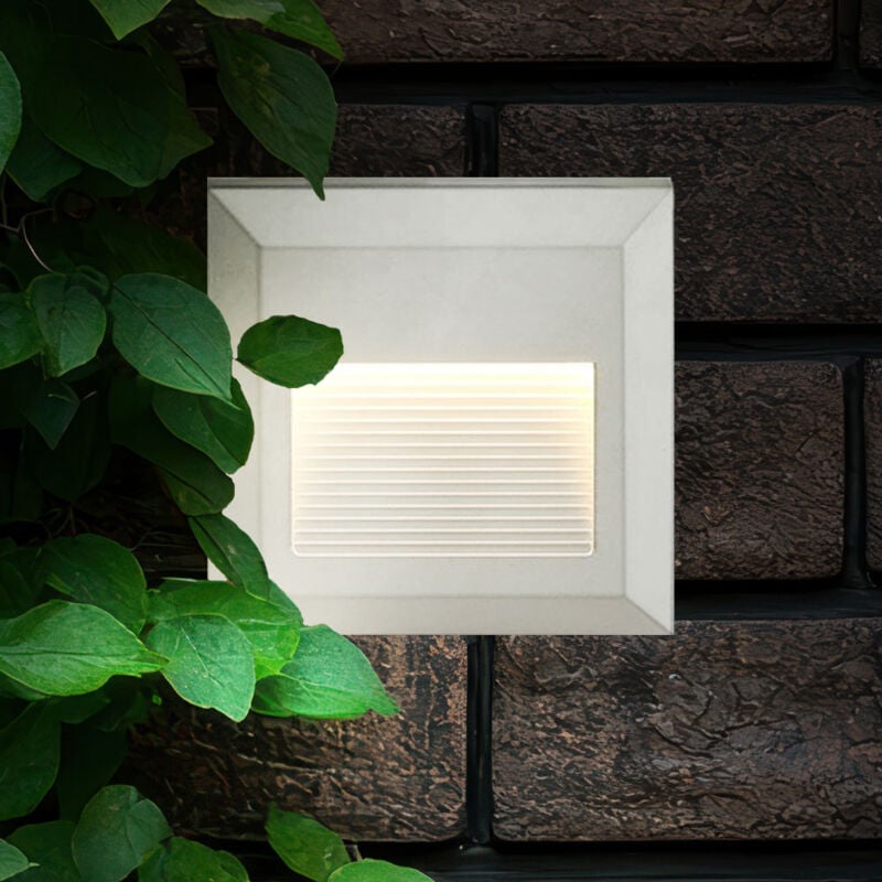 foto del prodotto lampada da parete per scale a led, lampada da gradino, luce da esterno bianca, lampada da parete ip65