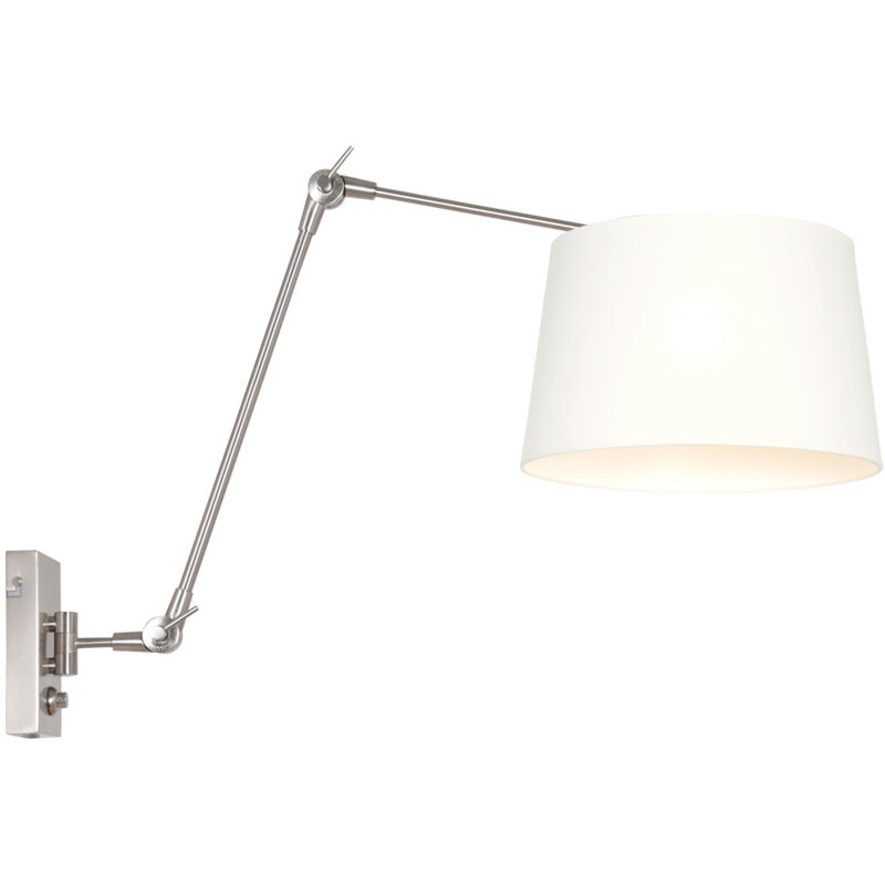 foto del prodotto lampada da parete - prestige chic - acciaio - lino - steinhauer