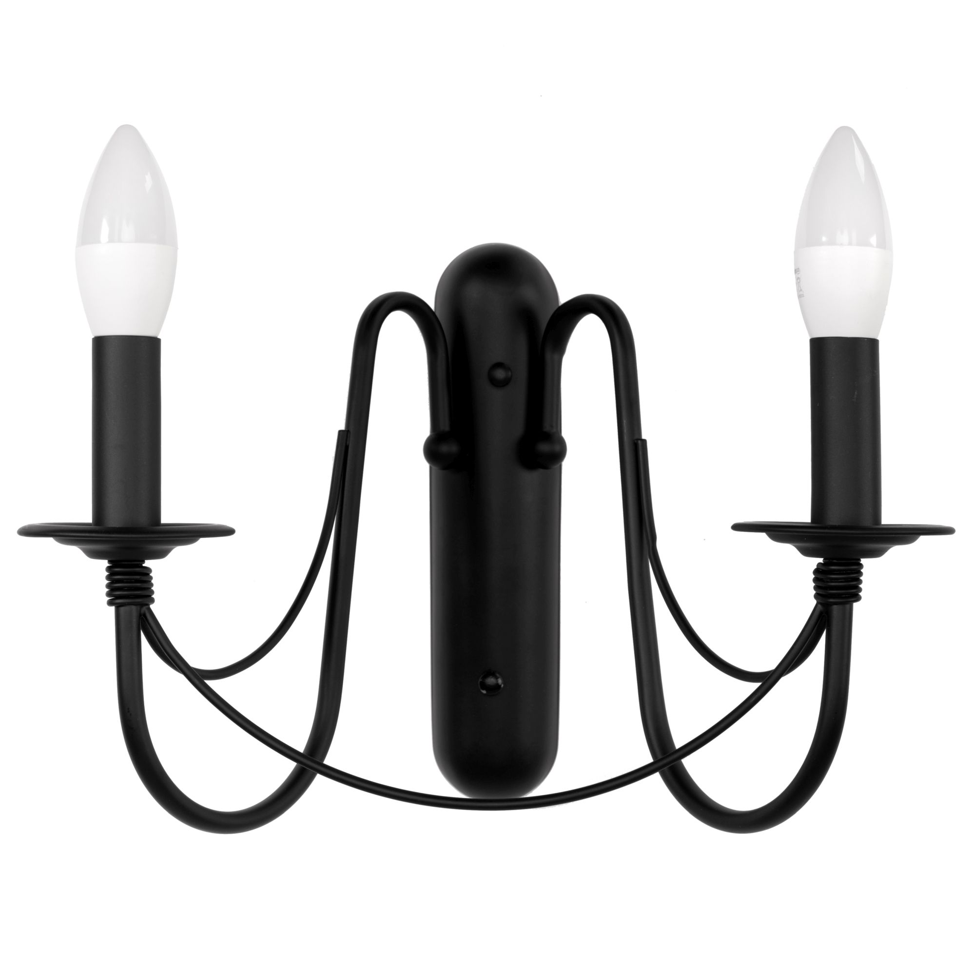 foto del prodotto lampada da parete rustica classica nera app646 2w