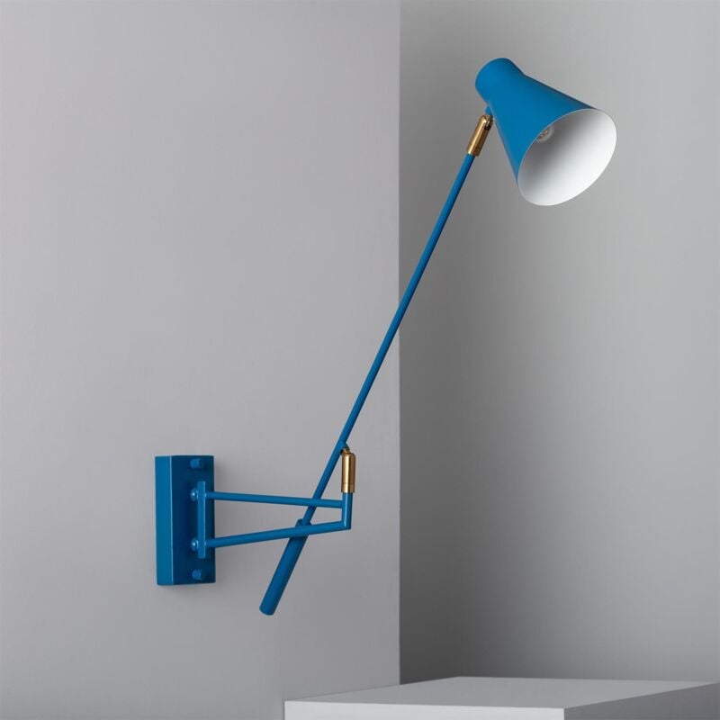foto del prodotto lampada da parete snodabile talda azzurro