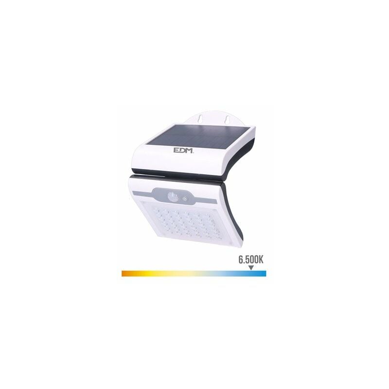 foto del prodotto lampada da parete solare 2w 220lm 6500k con sensore colore bianco edm