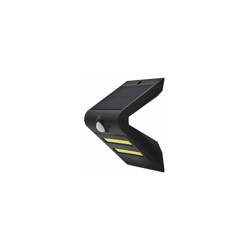 foto del prodotto lampada da parete solare a led korpass sensor 7w nero freddo