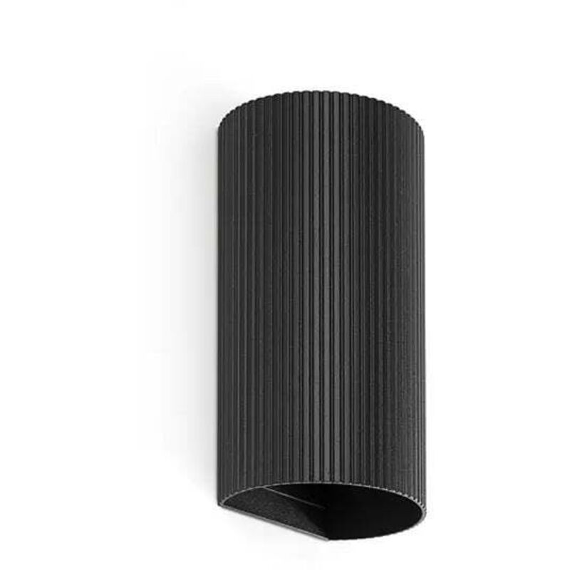 foto del prodotto lampada da parete sole rotonda striata nera 40543