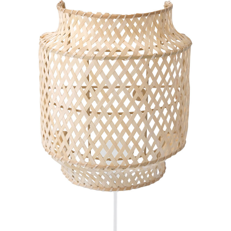 foto del prodotto lampada da parete stile boho bali in bamb hya naturale