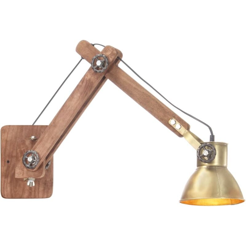 foto del prodotto lampada da parete stile industriale ottone rotonda e27 vidaxl