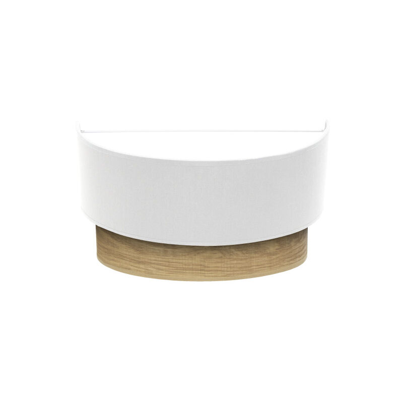 foto del prodotto lampada da parete tania 1xe27 bianco/legno chiaro 15x30x16 cm