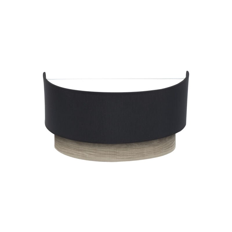 foto del prodotto lampada da parete tania 1xe27 nero/legno grigio 15x30x16 cm - fabrilamp