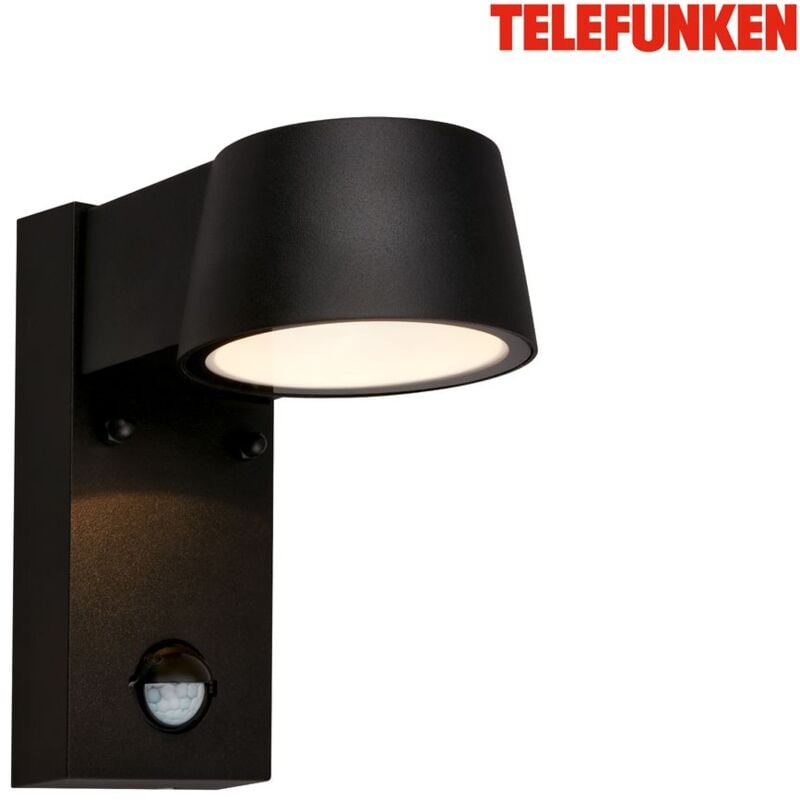 foto del prodotto lampada da parete telefunken led, rilevatore di movimento, sensore crepuscolare, nero