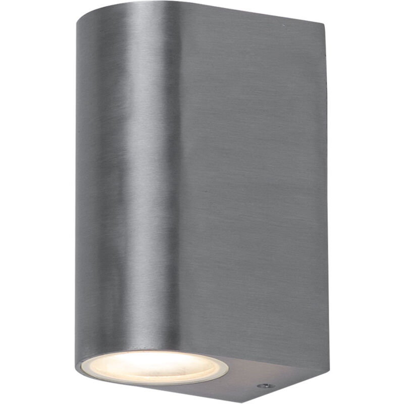 foto del prodotto lampada da parete up and down outside gu10 luce per esterni porta d ingresso luce per facciate argento lampada da parete per terrazza esterna,