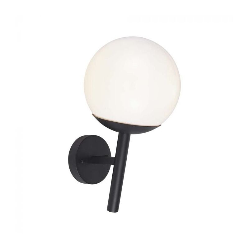 foto del prodotto lampada da parete v tac da esterno 1xe27 ip44 nero opaco vt 1224 11824
