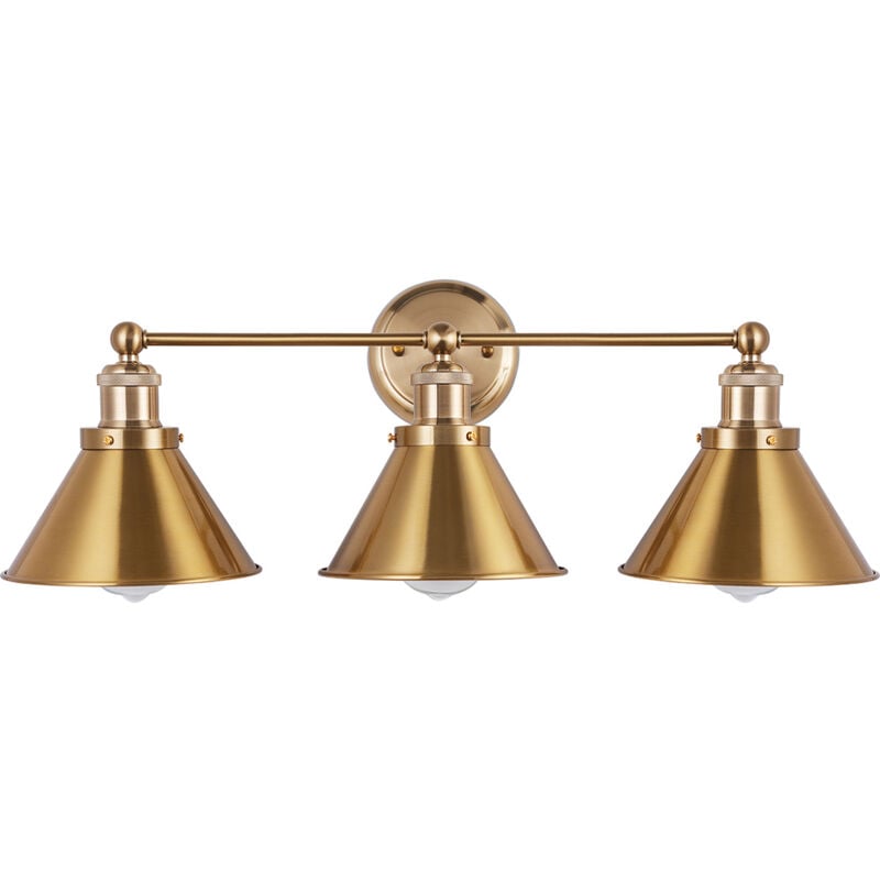 foto del prodotto lampada da parete vintage dorata 3 luci remir oro