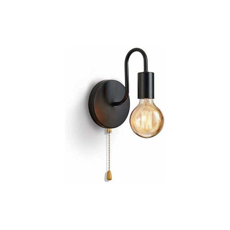 foto del prodotto lampada da parete vintage e27 con presa standard lampada da interni industriale con interruttore per soggiorno camera da letto arredamento