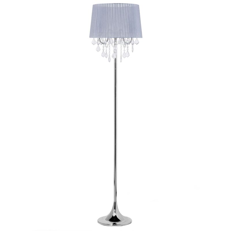 foto del prodotto lampada da pavimento in color grigio chiaro evans