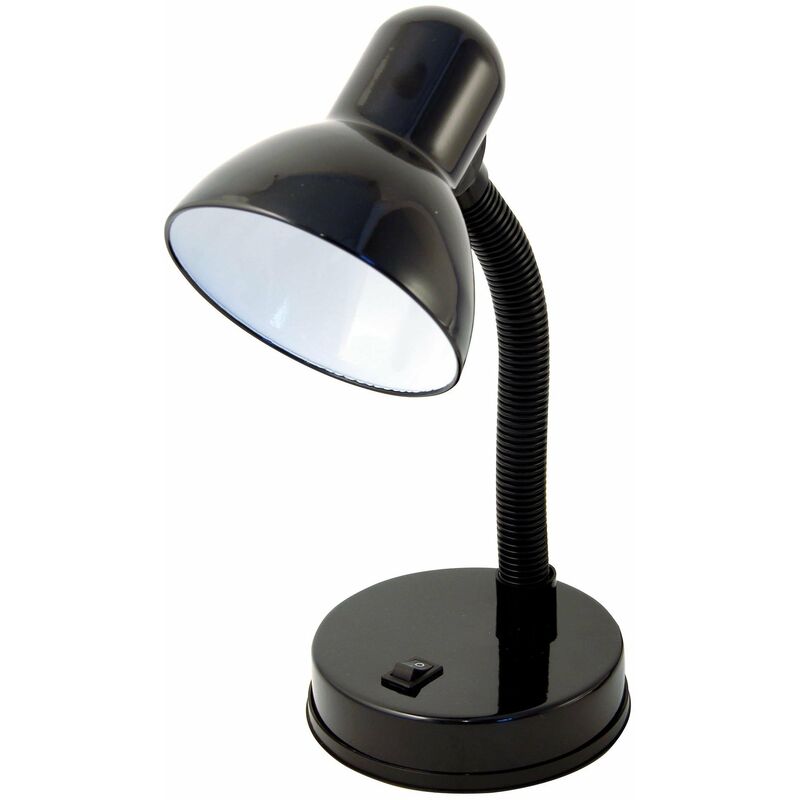 foto del prodotto lampada da scrittoio con struttura in metallo e27 h32 cm nero charleston