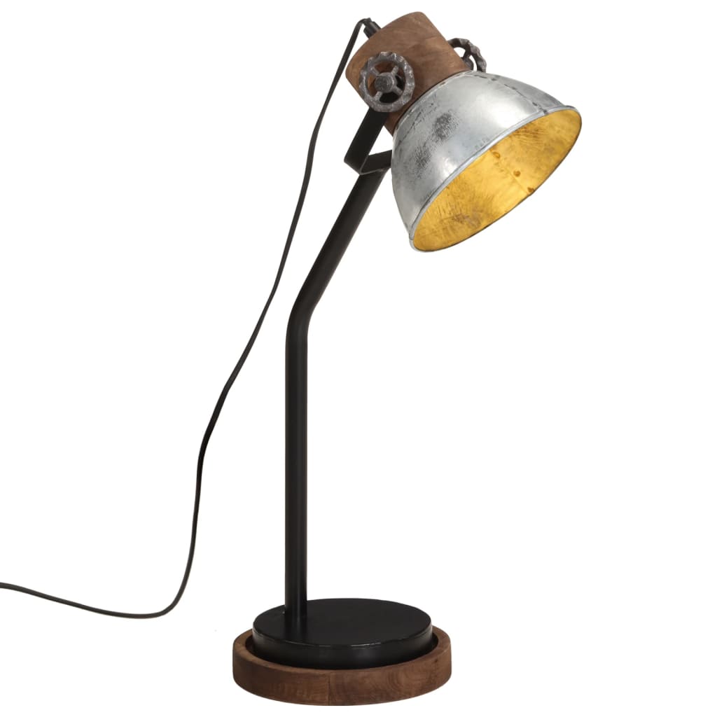 foto del prodotto lampada da scrivania 25 w argento vintage 18x18x60 cm e27