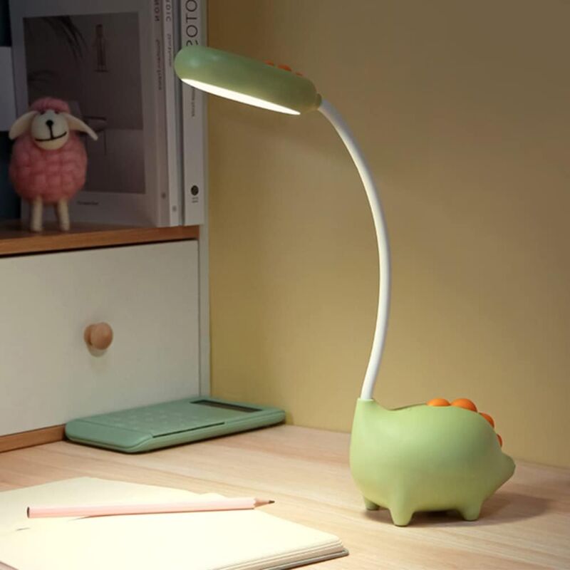 foto del prodotto lampada da scrivania a led, lampada da scrivania per bambini, lampada da comodino dimmerabile con sensore tattile, 3 livelli di luminosità,