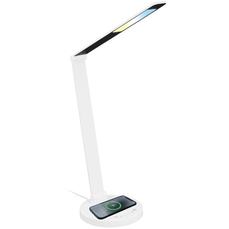 foto del prodotto lampada da scrivania a led lampada da tavolo ufficio superficie di ricarica induttiva dimmerabile touch cct