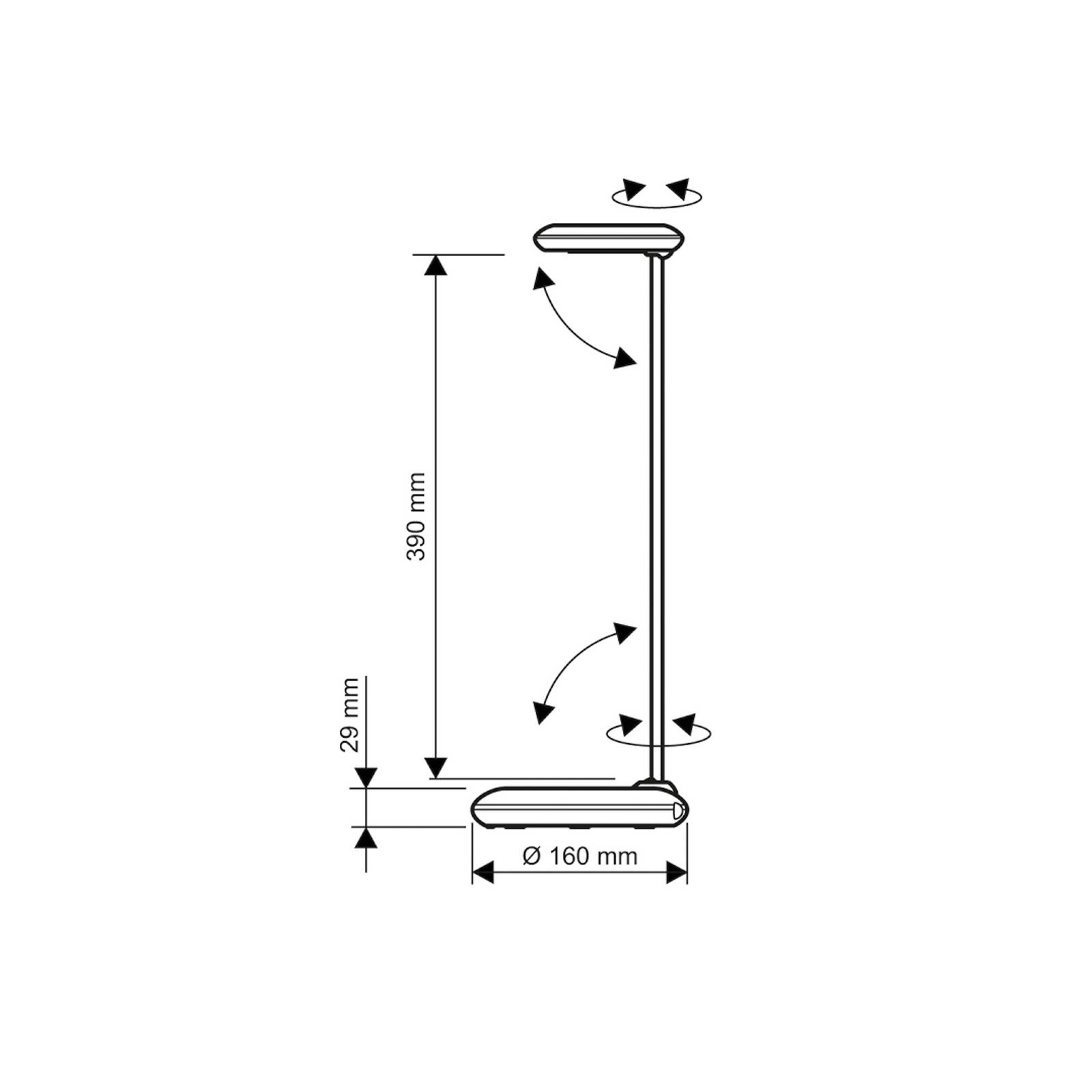 foto del prodotto lampada da scrivania a led maulstudy, nera, acciaio, 49 cm, e27