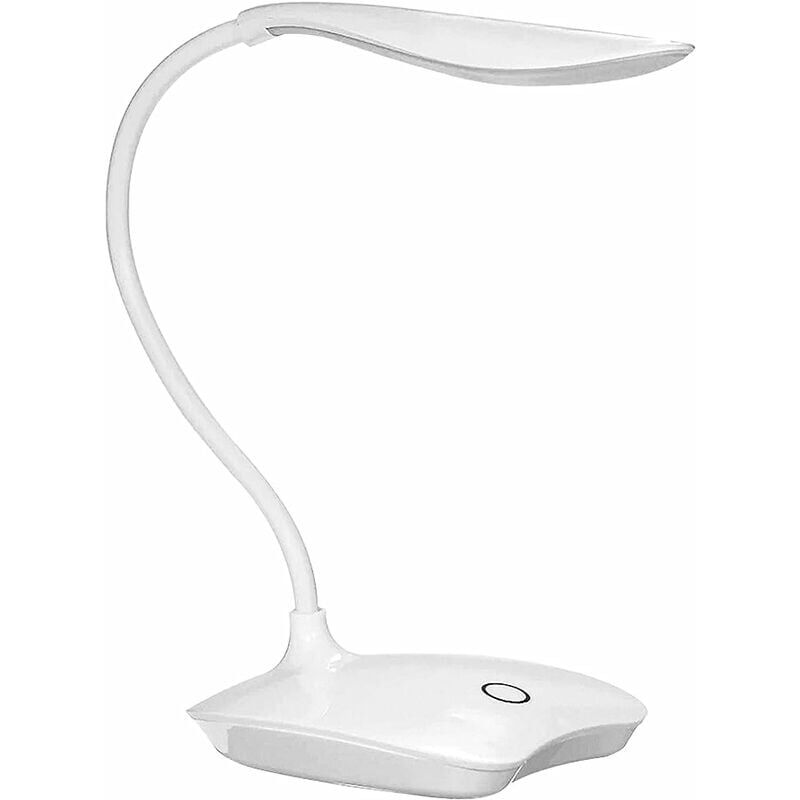 foto del prodotto lampada da scrivania a led touch dimmerabile 3 livelli di luminosità, lampada da scrivania flessibile a collo di cigno, lampada a luce diurna,