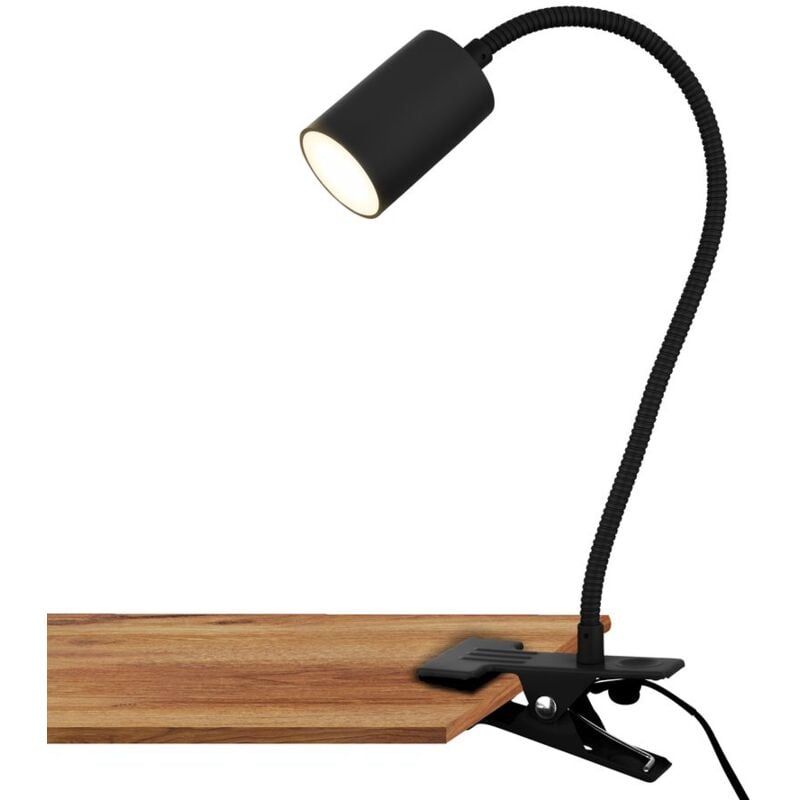foto del prodotto lampada da scrivania briloner fleks, orientabile, con morsetto, nera
