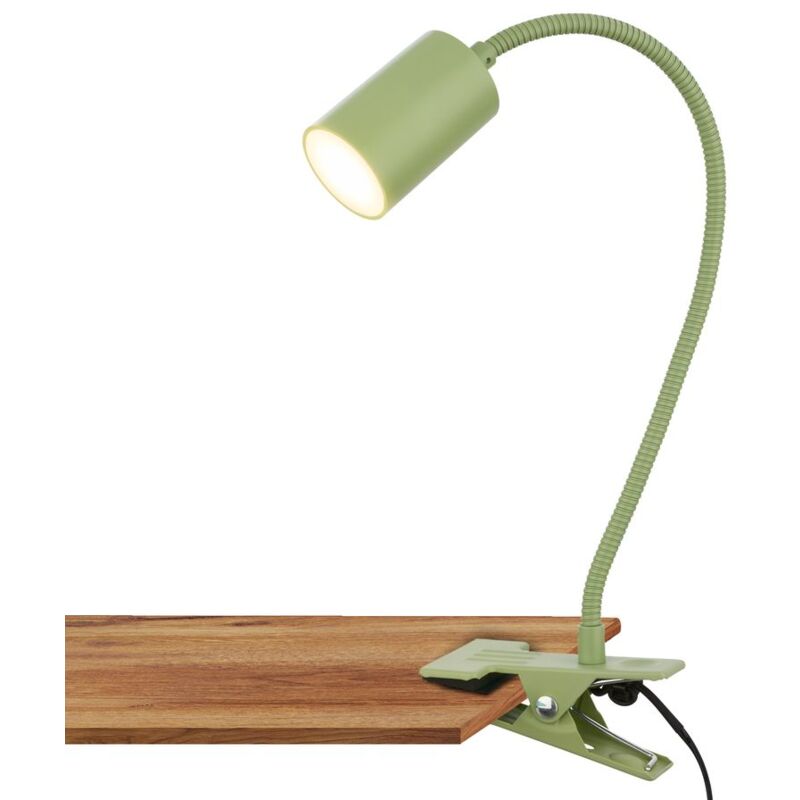 foto del prodotto lampada da scrivania briloner fleks, orientabile, con morsetto, verde