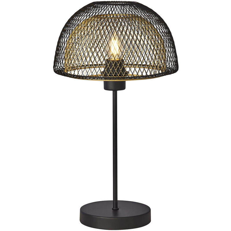 foto del prodotto lampada da scrivania contemporanea favo acciaio nero oro 1 luce e27