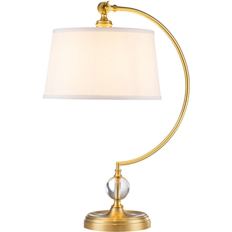 foto del prodotto lampada da scrivania contemporanea jenkins metallo ottone spazzolato 1 luce e27