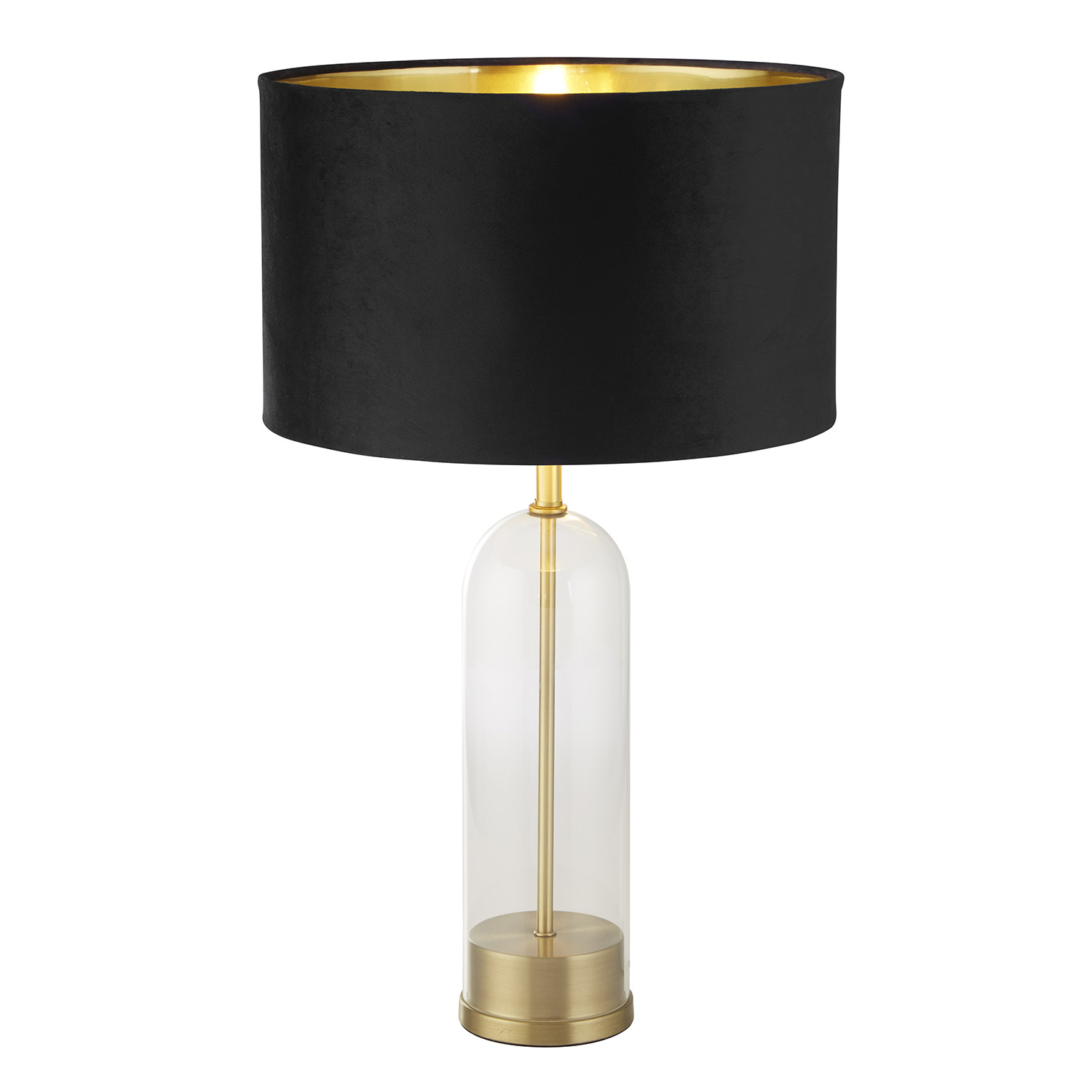 foto del prodotto lampada da scrivania contemporanea oxford acciaio ottone tessuto nero1 luce e27