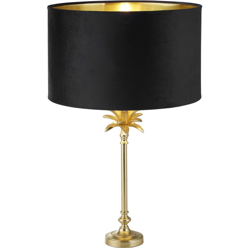 foto del prodotto lampada da scrivania contemporanea palma metallo ottone e nero 1 luce e27
