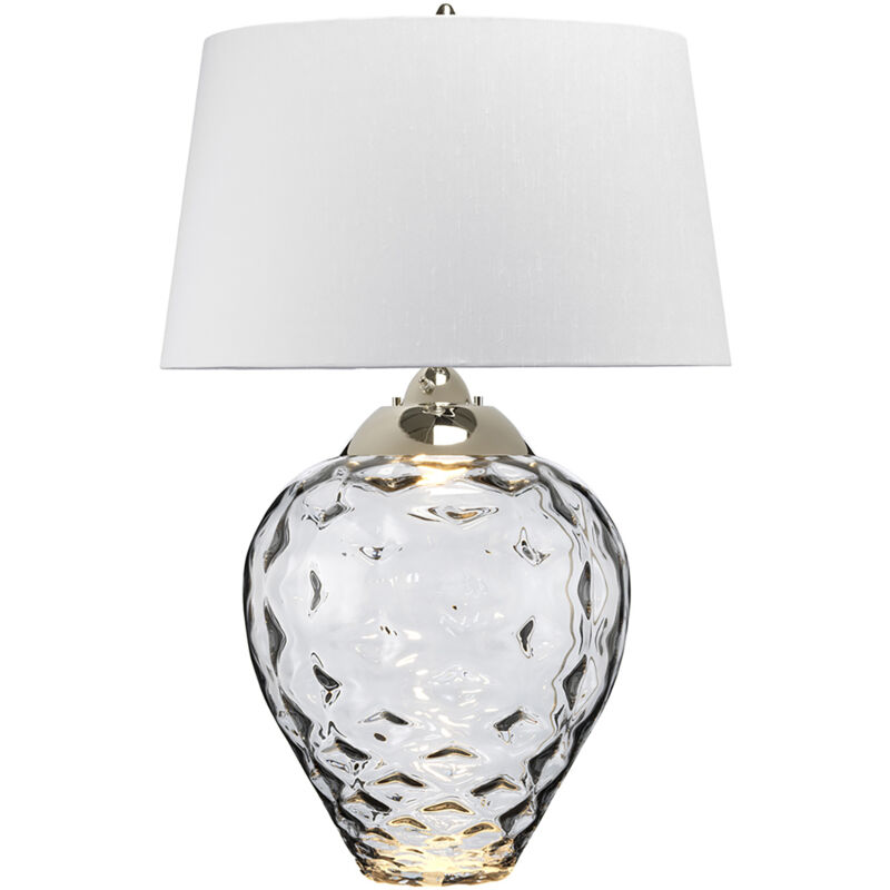 foto del prodotto lampada da scrivania contemporanea samara acciaio nichel bianco 1 luce e27