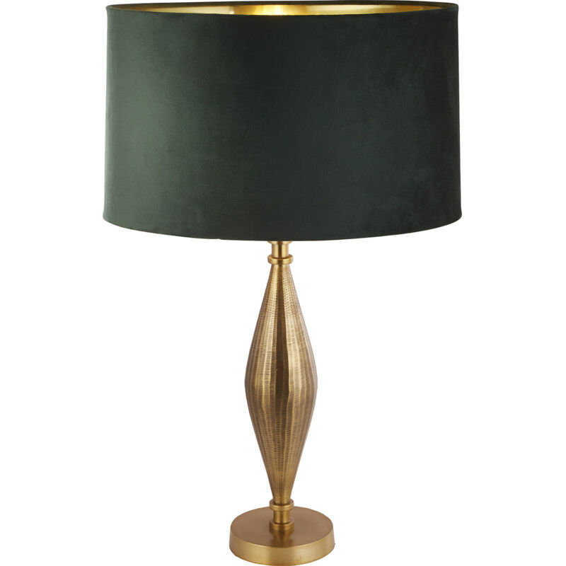foto del prodotto lampada da scrivania contemporanea segale ottone tessuto verde1 luce e27